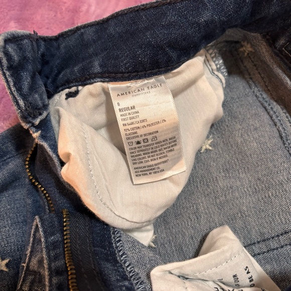 American Eagle Embroidered Star Pattern Hi-Rise Jegging Size 0 - Picture 11 of 11